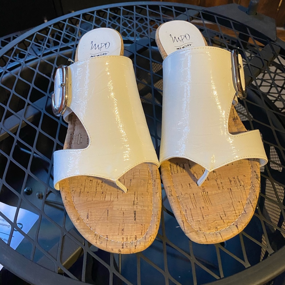 White IMPO Sandel wedges